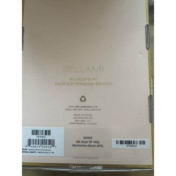 Bellami Silk Seam Clip-In Hair Extensions 18” 140g Mochachino Brown #1C main image 4